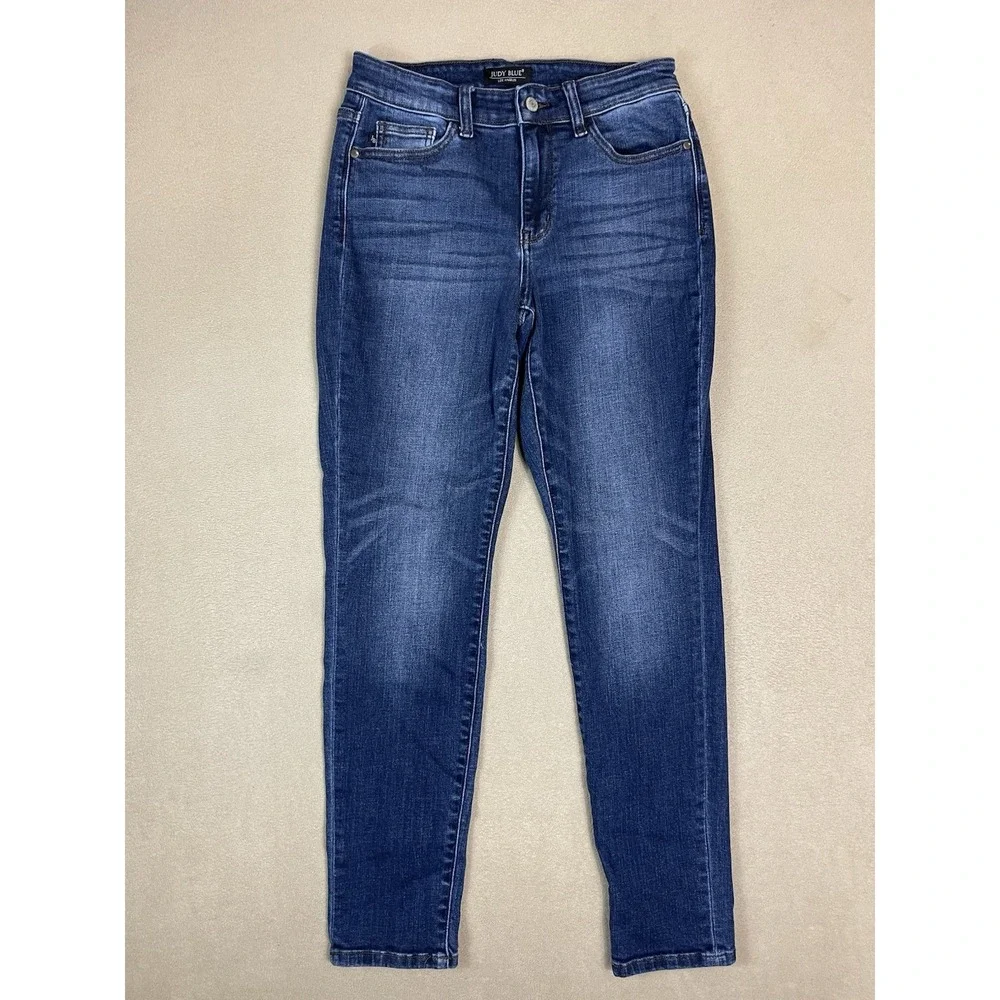 Judy‎ Blue Jeans Womens 5/27 Blue Slim Fit Mid Rise Stretch Tapered Denim